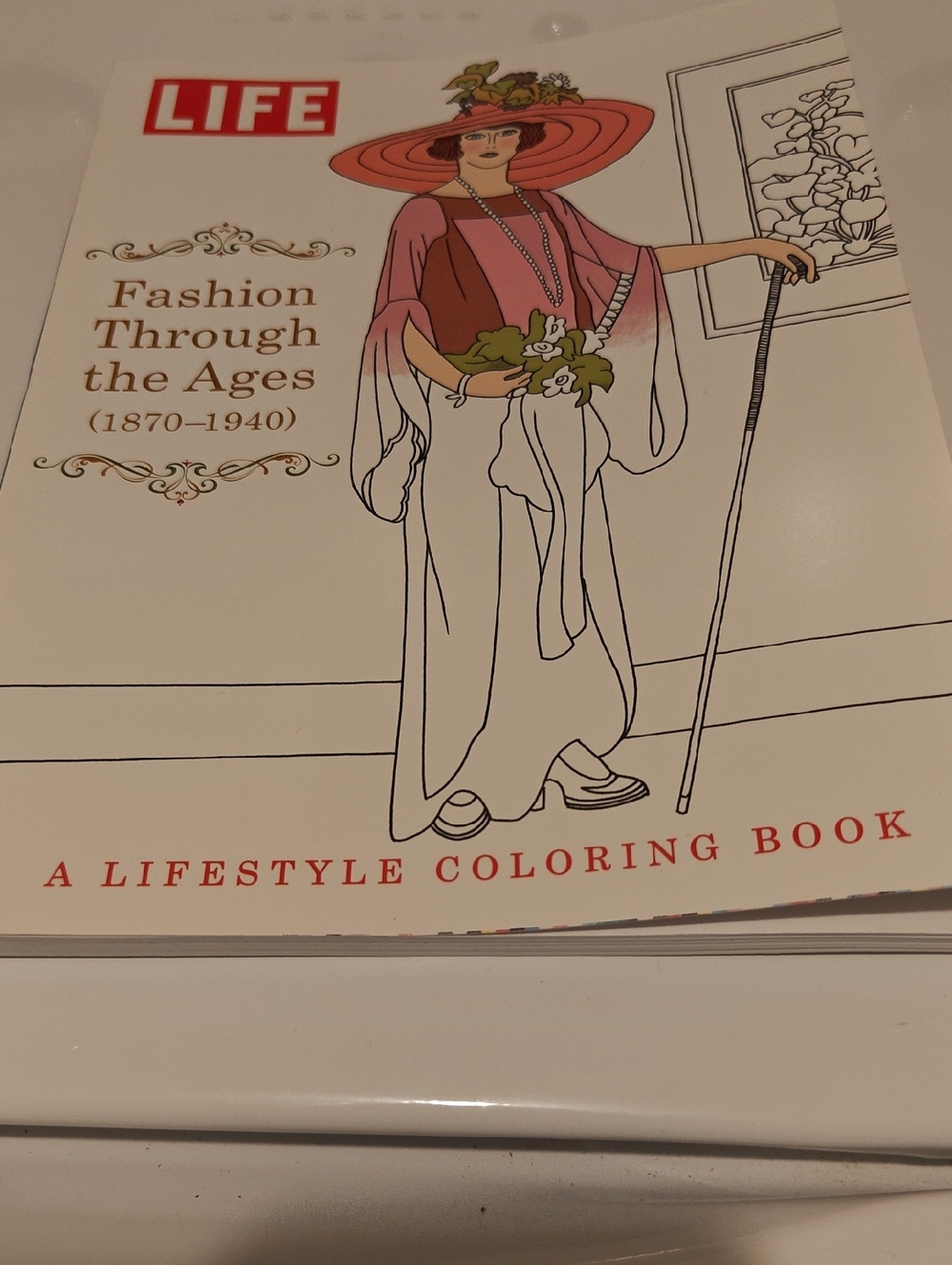 LIFE Fashion Through the Ages Coloring Book - White & Pink Cover